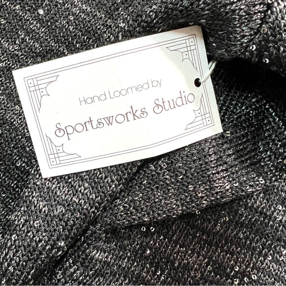 NWT Sportsworks Studio Off-Shoulder Sequin Dressy Sweater - Picture 13 of 14